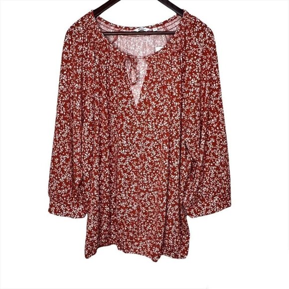 𝅺Size 3x Reitman’s Boho Blouse - Picture 2 of 7